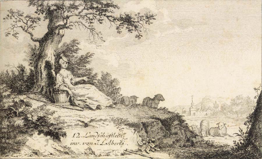 Johann Ludwig Aberli Title leaf of the album 12 landscapes